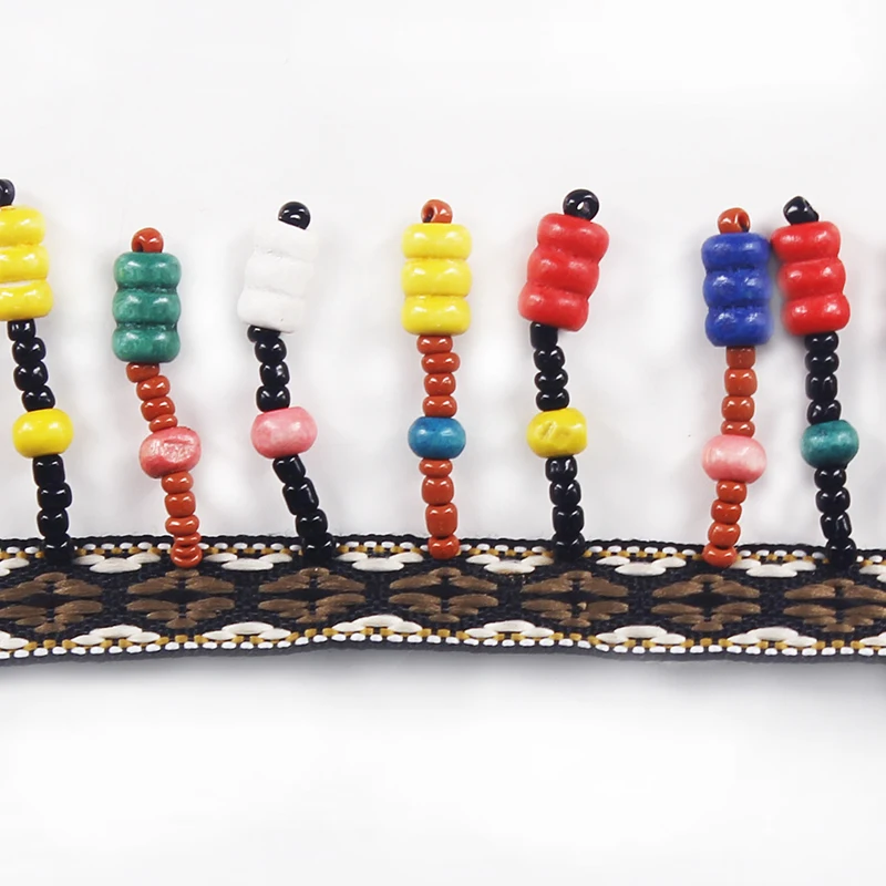 10 ярдов бисером кисточкой бахрома отделка Кружева Лента ленты кружева ткань