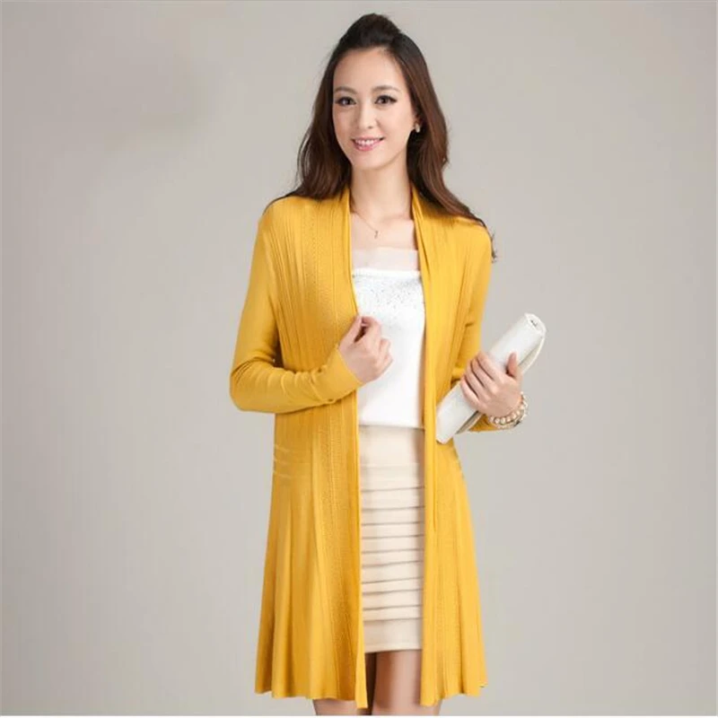 Женский свитер длинный вязаный пончо туника кардиган шаль DW002 2019 |