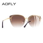 Женские солнцезащитные очки AOFLY, черные солнцезащитные очки в роскошном стиле с декоративными линзами, A144, лето 2019