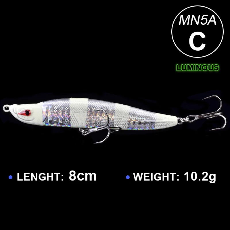 MN5A-03 1 шт. Гольян рыболовные приманки 6 см 2,4 г с жесткими звеньями приманки 4 вида цветов Пластиковые приманки с 2 тройными крючками рыболовные снасти приманка Pesca Isca - Цвет: MN5A-03