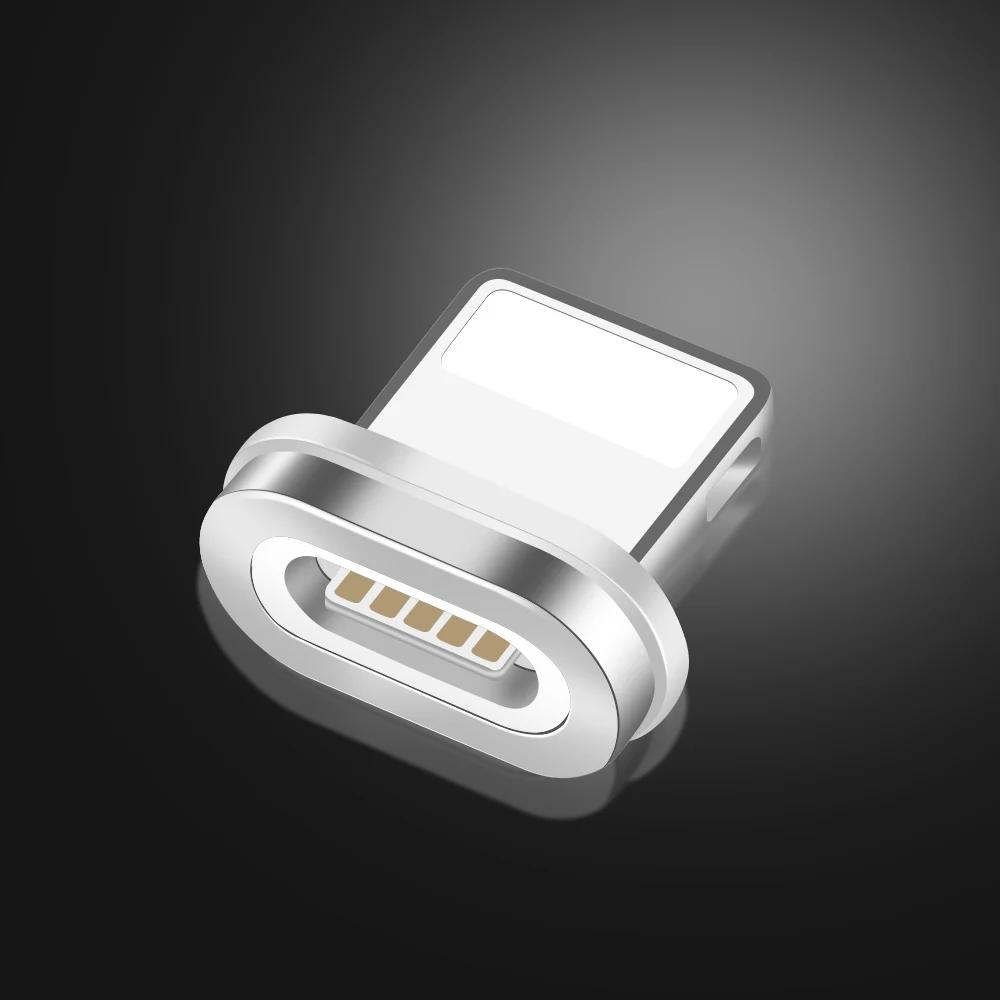 Only Plug For iPhone Магнитный usb-кабель ROCK 5A для быстрой зарядки, кабель USB type C, кабель для микроосвещения для iPhone, samsung, Xiaomi, универсальный usb-шнур - Цвет: Only Plug For iPhone