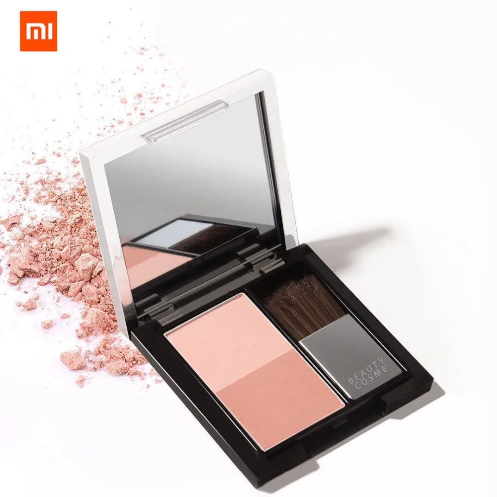 Оригинальные Румяна xiaomi mijia Beauty cosme натуральный розовый двухтоновый дизайн с