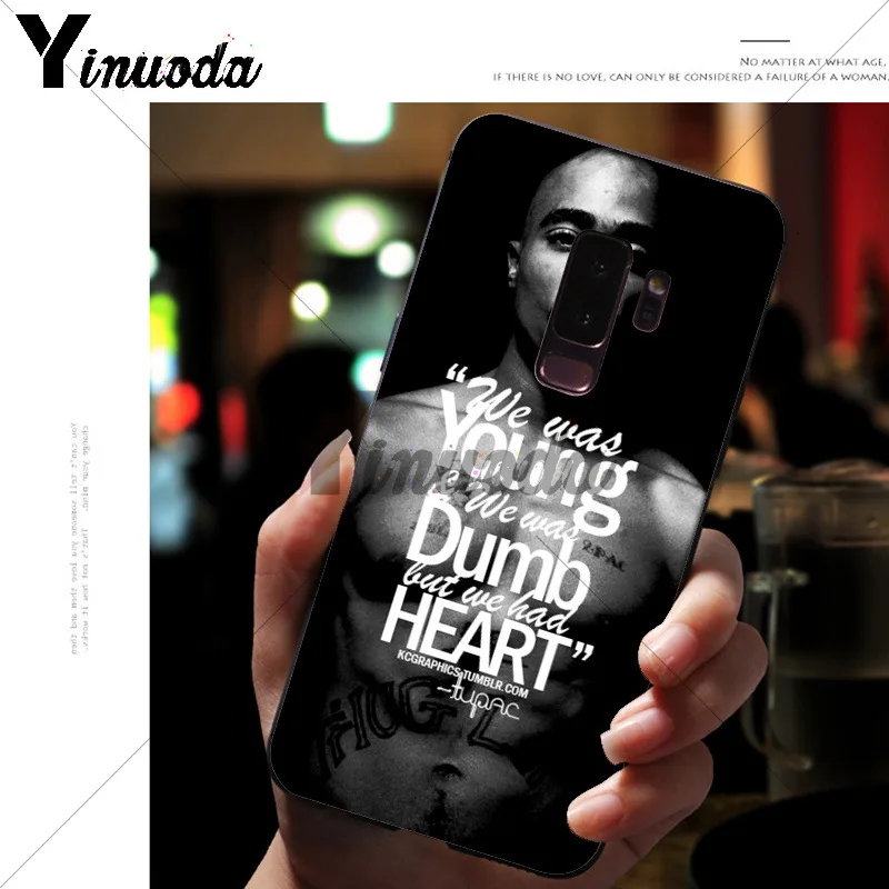 Yinuoda 2Pac Tupac Amaru Shakur мягкий силиконовый черный чехол для телефона Samsung S9 plus S5 S6 S6edge