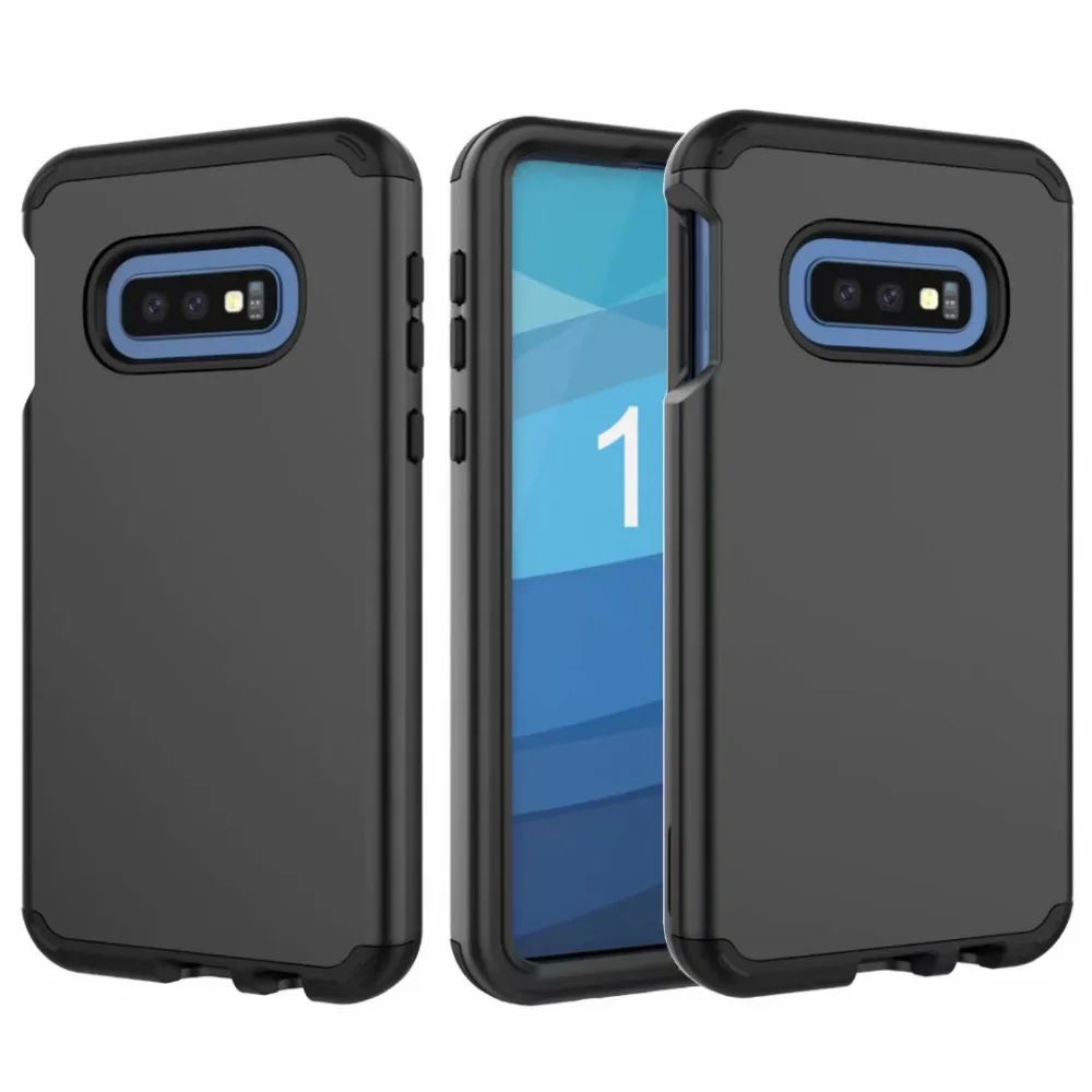 

3 in 1 Heavy Duty Protection Hybrid Hard PC & Soft Silicone Rugged Full-Body Shockproof Protective For Samsung Galaxy S10E 5.8"