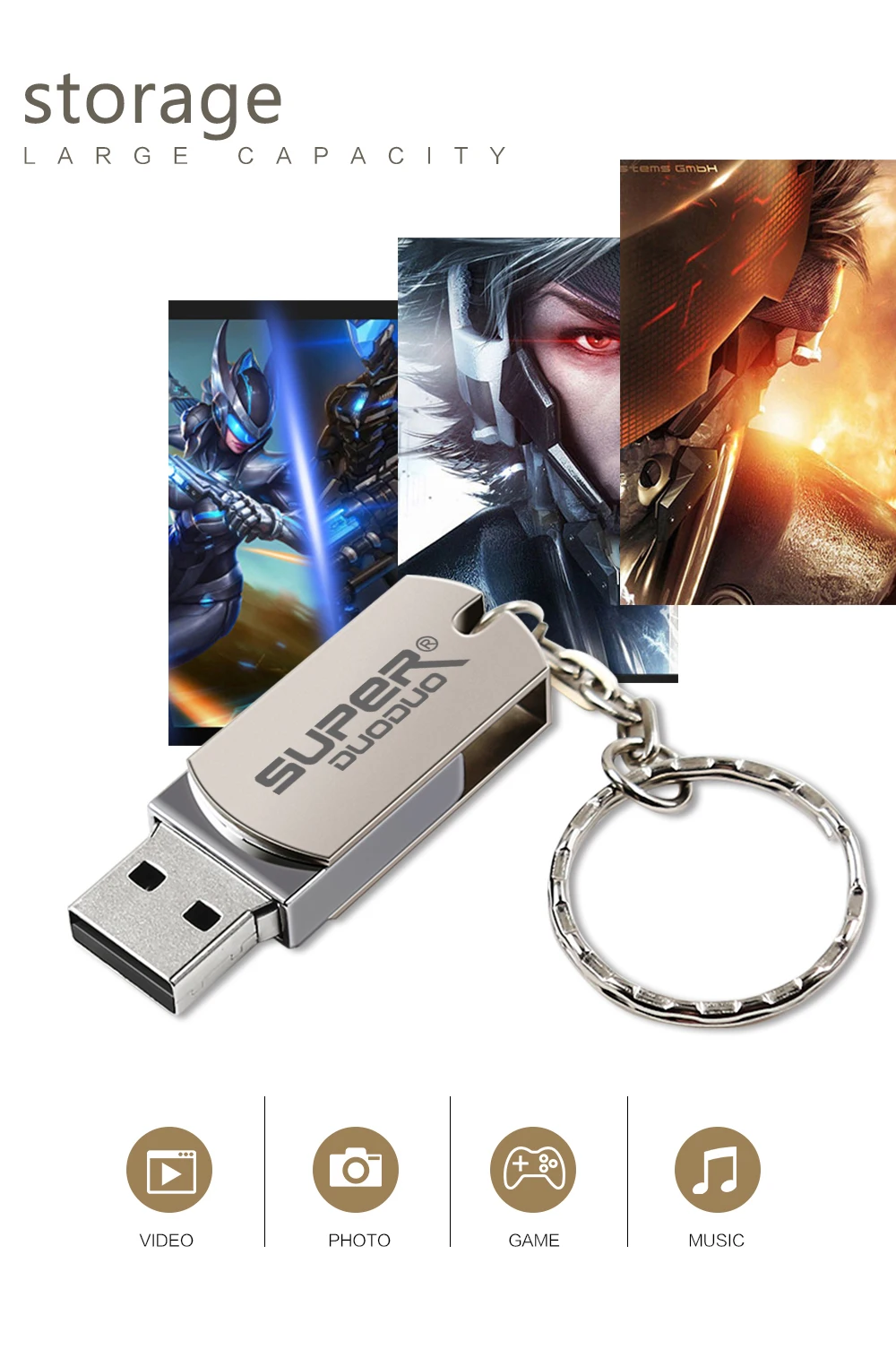Флеш-накопитель с кольцом king, usb 2,0, 4 ГБ, 8 ГБ, 16 ГБ, карта памяти, флешка, 32 ГБ, 64 ГБ, 128 ГБ, usb флеш-накопитель, водонепроницаемая флеш-карта usb