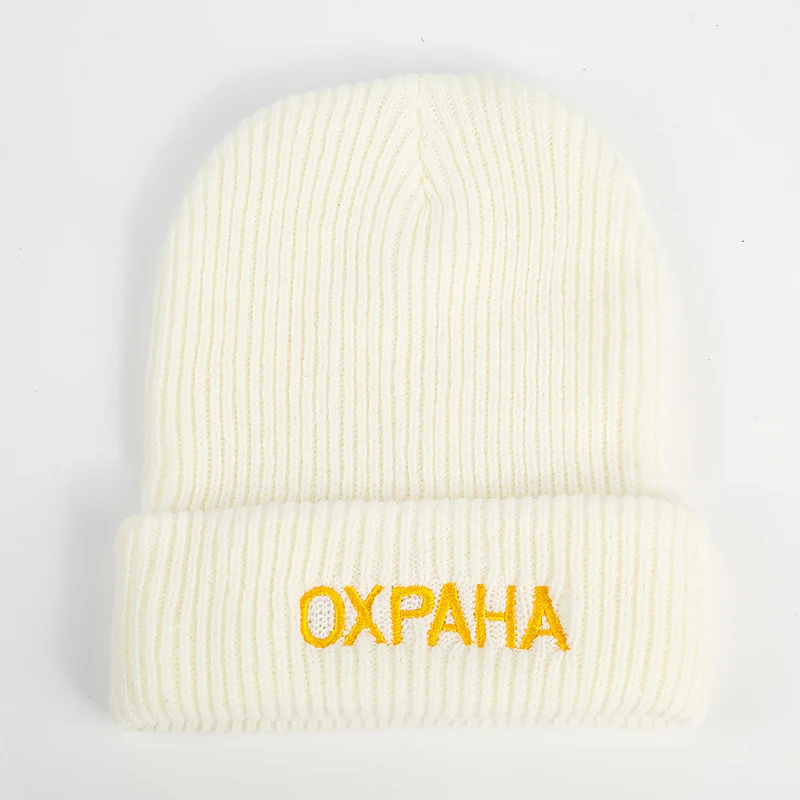 SANDMAN/высококачественные Повседневные шапки OXPAHA с русскими буквами для мужчин и женщин; Модная вязаная зимняя шапка в стиле хип-хоп