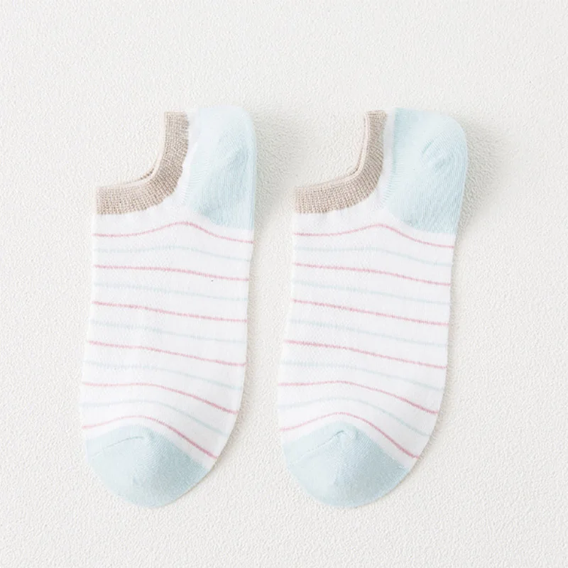 Comfortable Stripe Cotton Socks Woman Slippers Short Ankle Sweet Casual Tube Lady Vintage Ship FZA0132 | Мать и ребенок