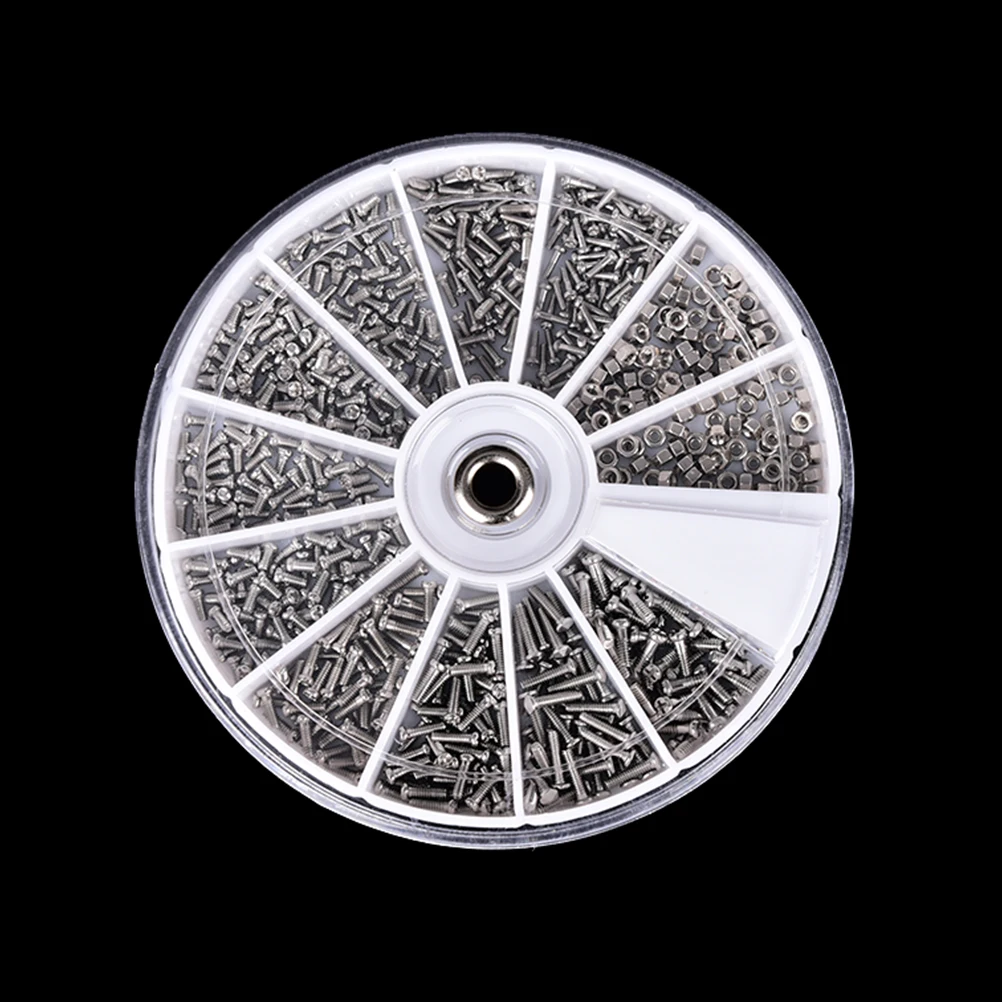

1 Bag(Box) (600pcs) 12 Kinds of Stainless Kit Repair Part Tools For Watch Eye Glasses Clock Steel Small Screws Nuts Assortment