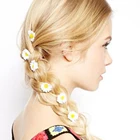 Заколки для волос Детские, акриловые, в виде цветка маргаритки, 2 шт.