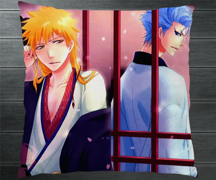 Аниме Манга отбеливатель Grimmjow jeagerjaks Kurosaki Ichigo Fanart 40*40 см двухсторонняя
