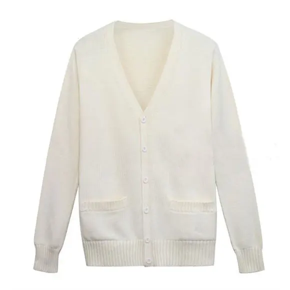 

Cosplay Beige/white/pink/grey campus sweater cardigan Coat Cos Basic supplies