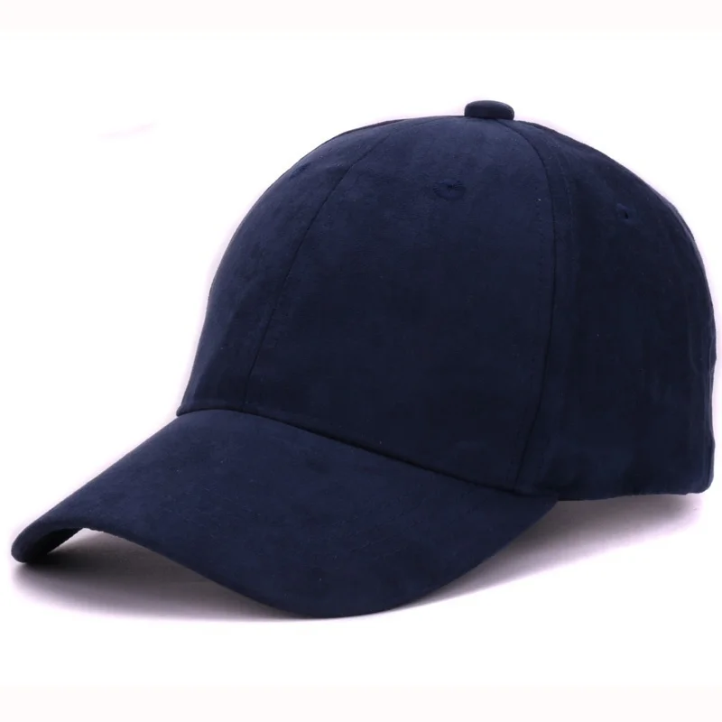 Navy Blue Замшевые бейсболки для улицы, спортивные кепки и кепки для мужчин и женщин - Цвет: Navy Blue