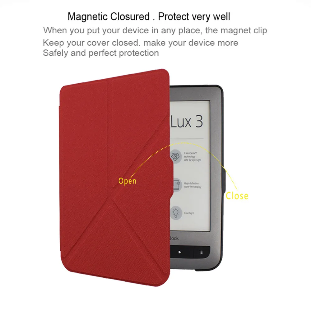 Pocketbook Basic 2 Touch Lux2/3 чехол книжка для электронной книги 614 615 624 625 626 защитный + пленка