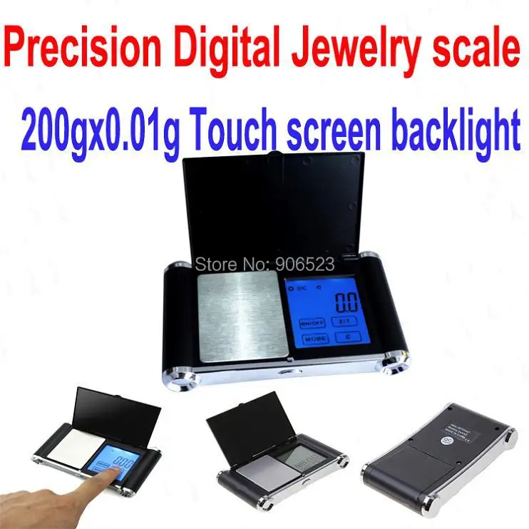 Бесплатная доставка карманные электронные мини весы с сенсорным экраном 200 г x 0 01