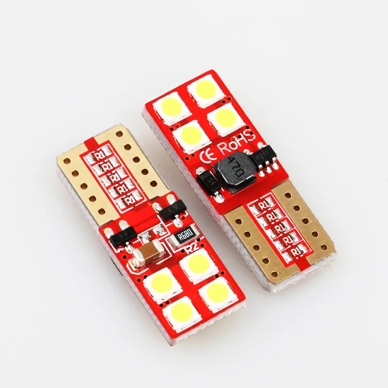 2x T10 led W5W Canbus IC драйвер 12В 24В Светодиодная лампа светильник лампы 3030 SMD авто