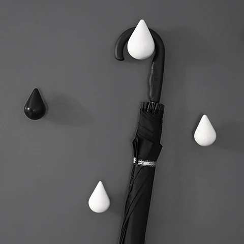 Nordic Water drop 100% Wood Modern Design Wall Door clothes Robe Hook Rack for corridor room bathroom bedding coat Rails | Дом и сад