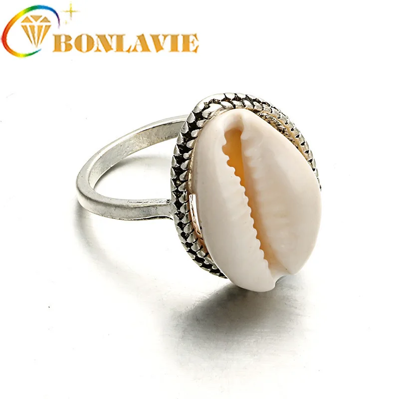 2018 Подвески Cowry Cowrie кольцо в стиле бохо женские кольца на палец из натуральной