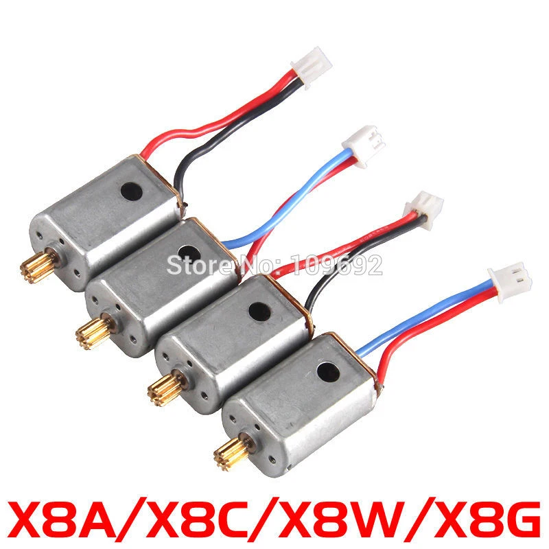 

4PCS Motor A and B SYMA X8C X8A X8W X8G 6-AXIS 4CH 2.4G Drones UFO Rc Quadcopter x8c motor Spare Parts Replacements Accessories