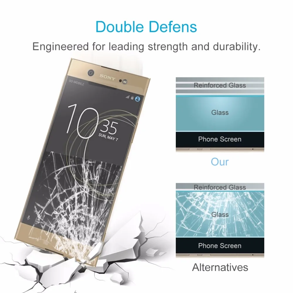 Пленка для экрана Sony Xperia XA1 Plus 0 26 мм 9H твердость поверхности 2.5D изогнутые края