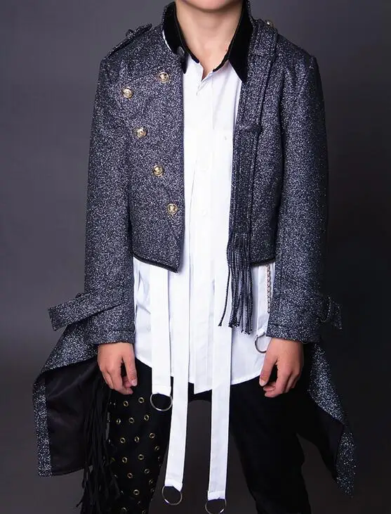 S-4XL Горячая новинка мужской моды подиум показывает платье костюмы для уличных