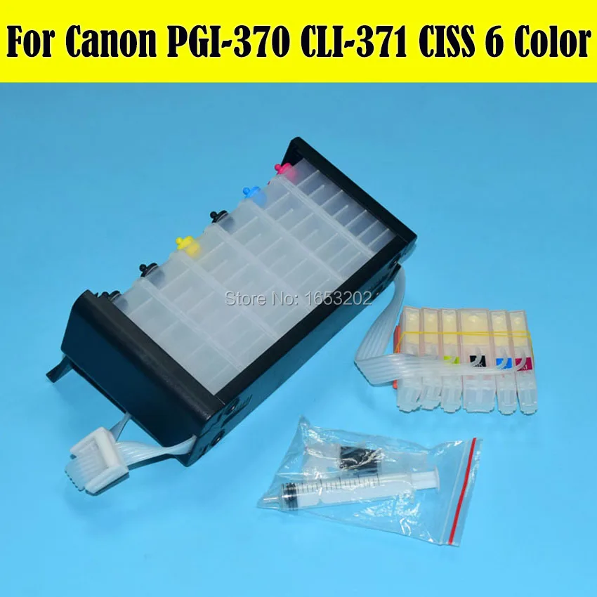 Набор снпч PGI370 CLI371 для принтера Canon MG5730 MG6930 6 цветов/комплект | Компьютеры и офис