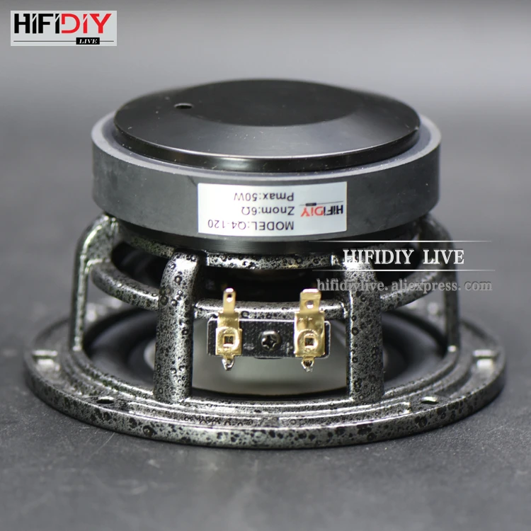 HIFIDIY LIVE Q4-120 hi-fi громкоговоритель с высоким басом 4,7 дюймов 4,5 ''120 мм полночастотный динамик 6OHM 50 Вт