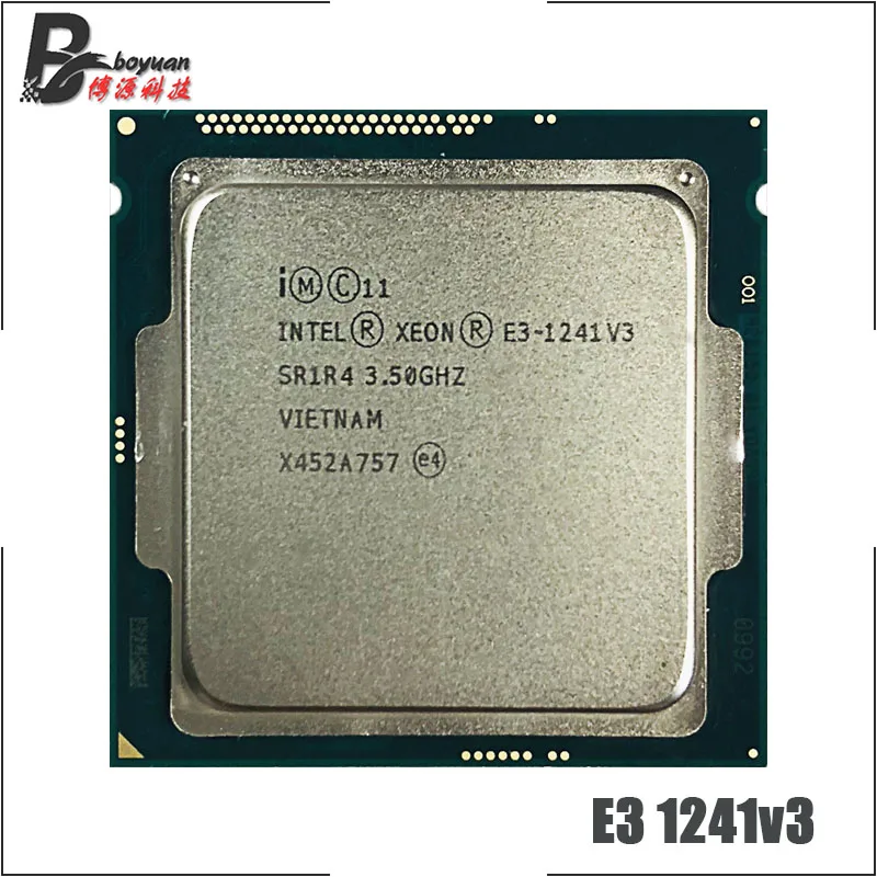 Процессор Intel Xeon четырехъядерный процессор 1241 v3 E3 3 5 ГГц Восьмиядерный 80 Вт LGA