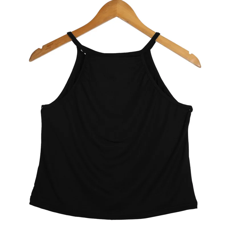 Женский топ без рукавов с черным ремешком на лето|casual tanks|top blackwomen summer vest |