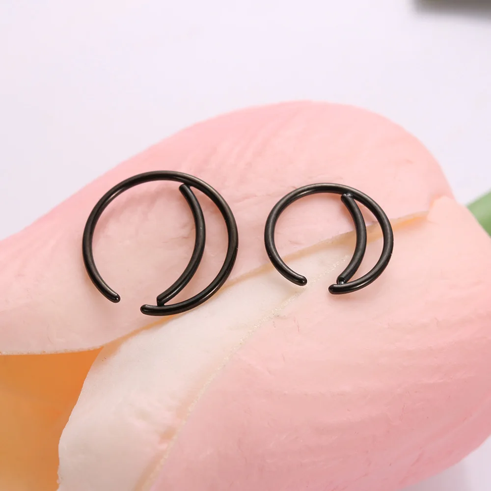 1 шт. Moon кольцо в нос индийское кольцо в нос Snug Septum ювелирные изделия пирсинг маленькая серьга для носа аксессуары для унисекс