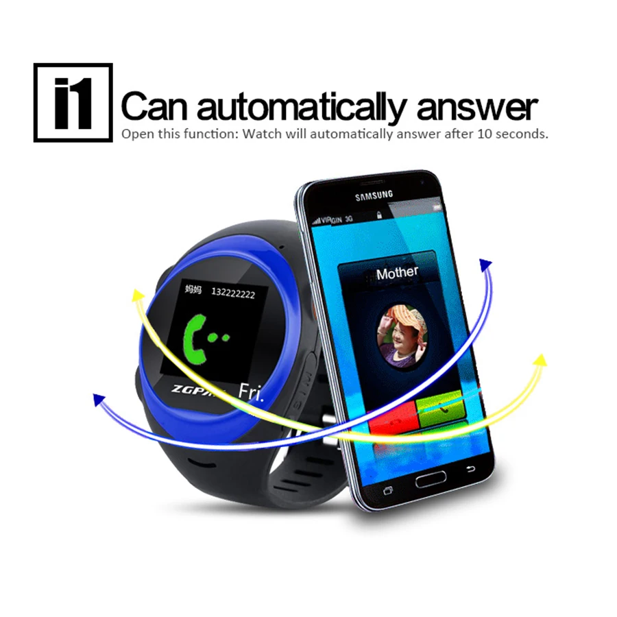 Roadtec GPS/LBS расположение часы для пожилых людей Smart Watch SOS экстренного вызова