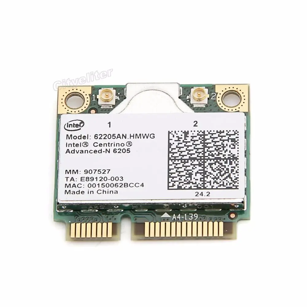Карта беспроводного адаптера для Intel Centrino Advanced-N 6205 62205AN 62205HMW 300 Мбит/с Wifi Mini PCI-E 2 4/5