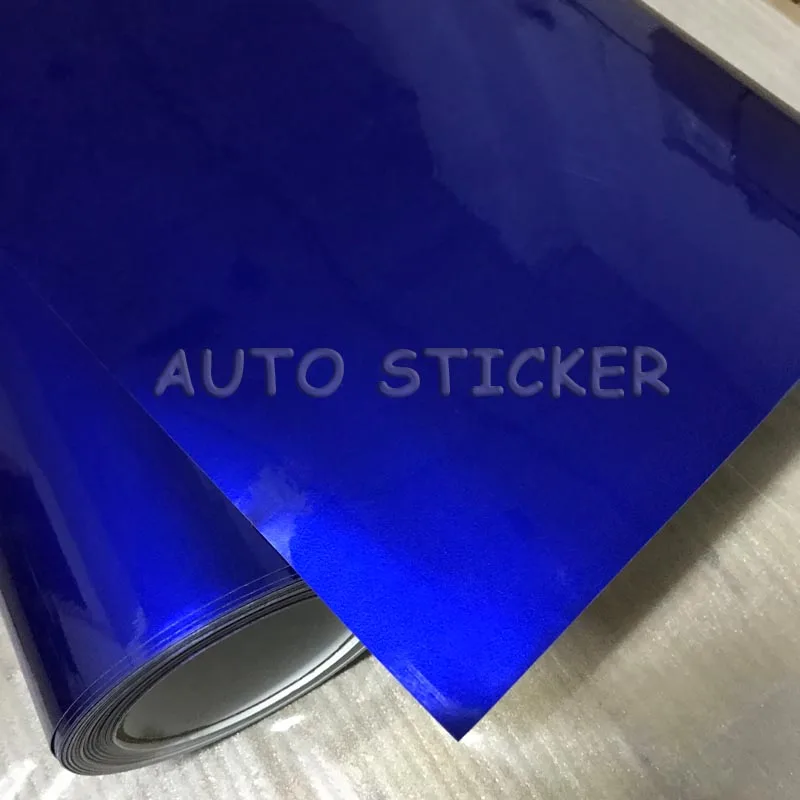 Deep Blue Metallic Glossy Chrome Vinyl Sticker For Whole Car Wrap Covering foil With Air Bubble Free Size 1.52x20m(5X67ft) | Автомобили и