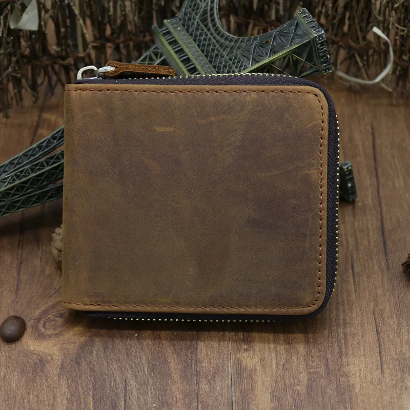 2018 роскошный новый мужской кошелек из натуральной коровьей кожи в стиле ретро