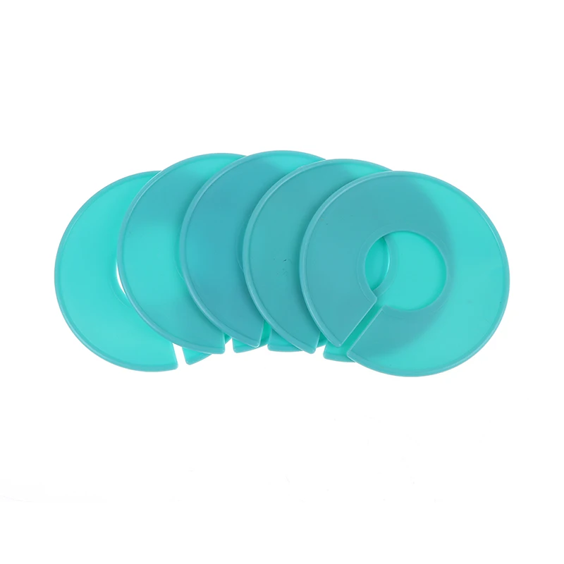 Light Blue 5 шт./лот, пластиковые разделители для одежды DIY, круглые вешалки для шкафа, разделители для магазинов одежды или домашних разделителей - Цвет: Light Blue