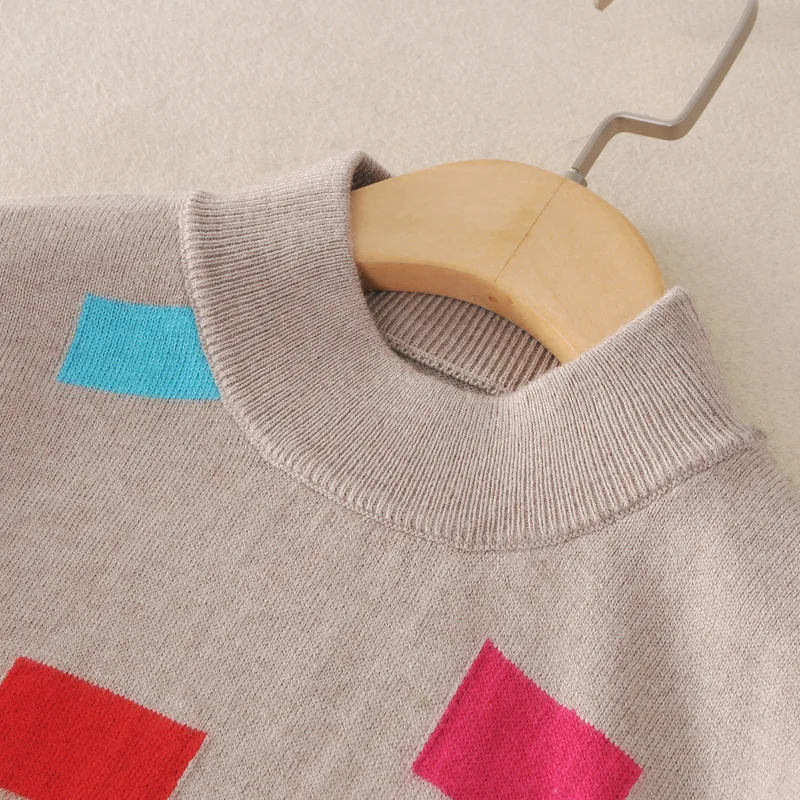 Свитер с воротником Вязание платье Для женщин вязаный длинный кашемир шерсть 2017