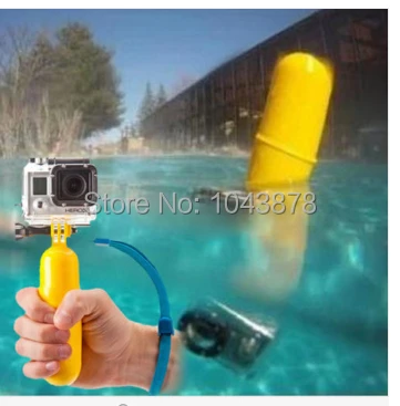 Желтый воды плавающие рукоятки Ручка гору поплавок аксессуары для GoPro Hero 4/3+/3/2/1 go Pro Камера sj4000 sj5000 SJ6000 sj7000