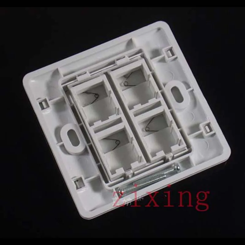 4 порта двойной RJ45 настенная лицевая пластина/Лицевая панель сети LAN Cat5e/6 + винты