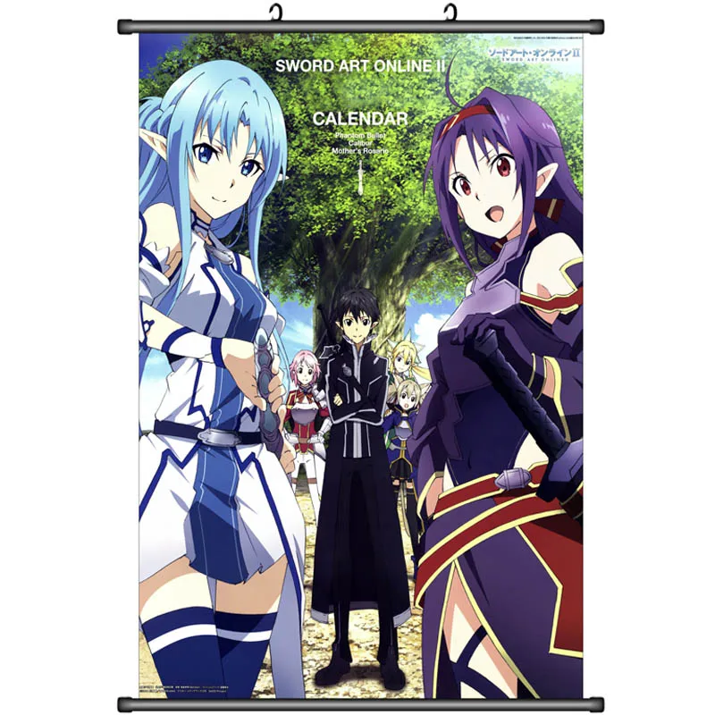 22 Японское аниме Sword Art Online II SAO сексуальная девушка конно юуки домашний декор настенные свитки Декоративные плакаты с картинками - Цвет: 22