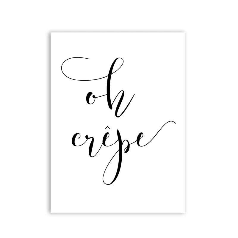 Французский художественный декор для кухни Oh креп печать плаката Bon Appetit