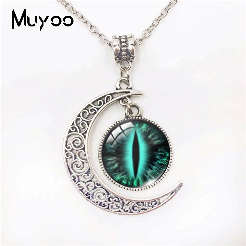 Ожерелье в виде кошачьих глаз с Луной