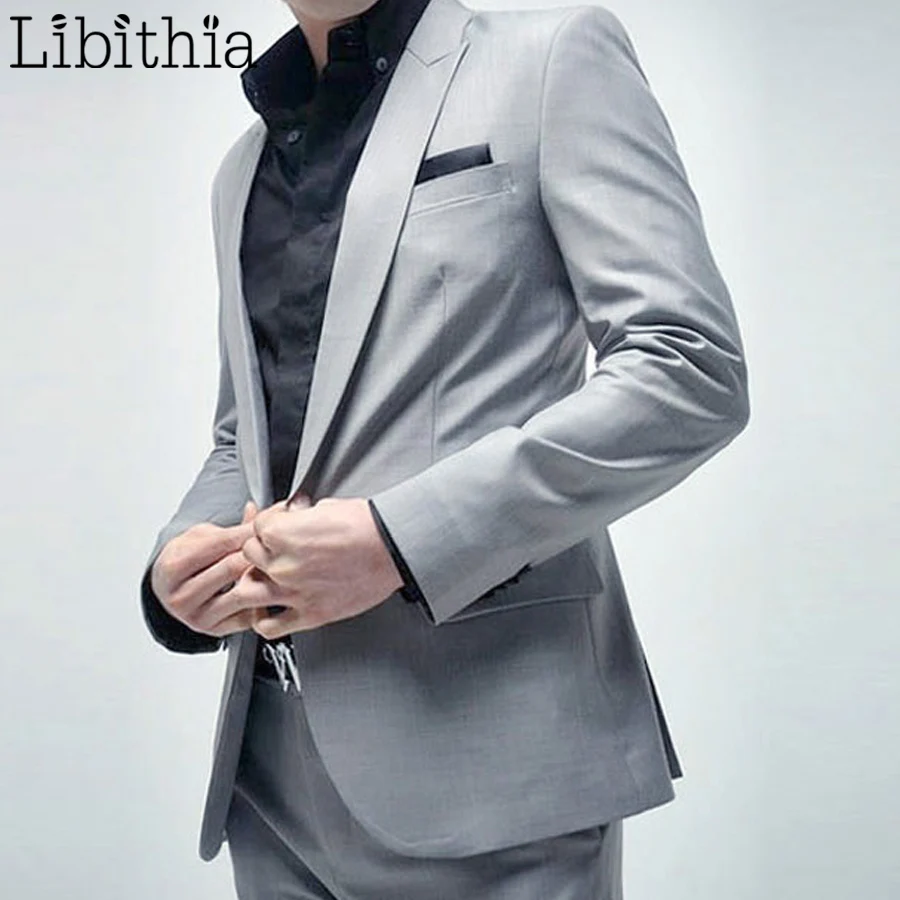 Новые мужские костюмы облегающие высококачественные смокинги брендовые