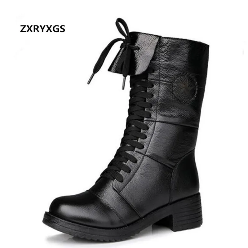 

Special Offer 2021 Newest Cross Straps Autumn Winter Boots Women Boots real Leather Shoes Woman Motorcycle Boots Martin Boots