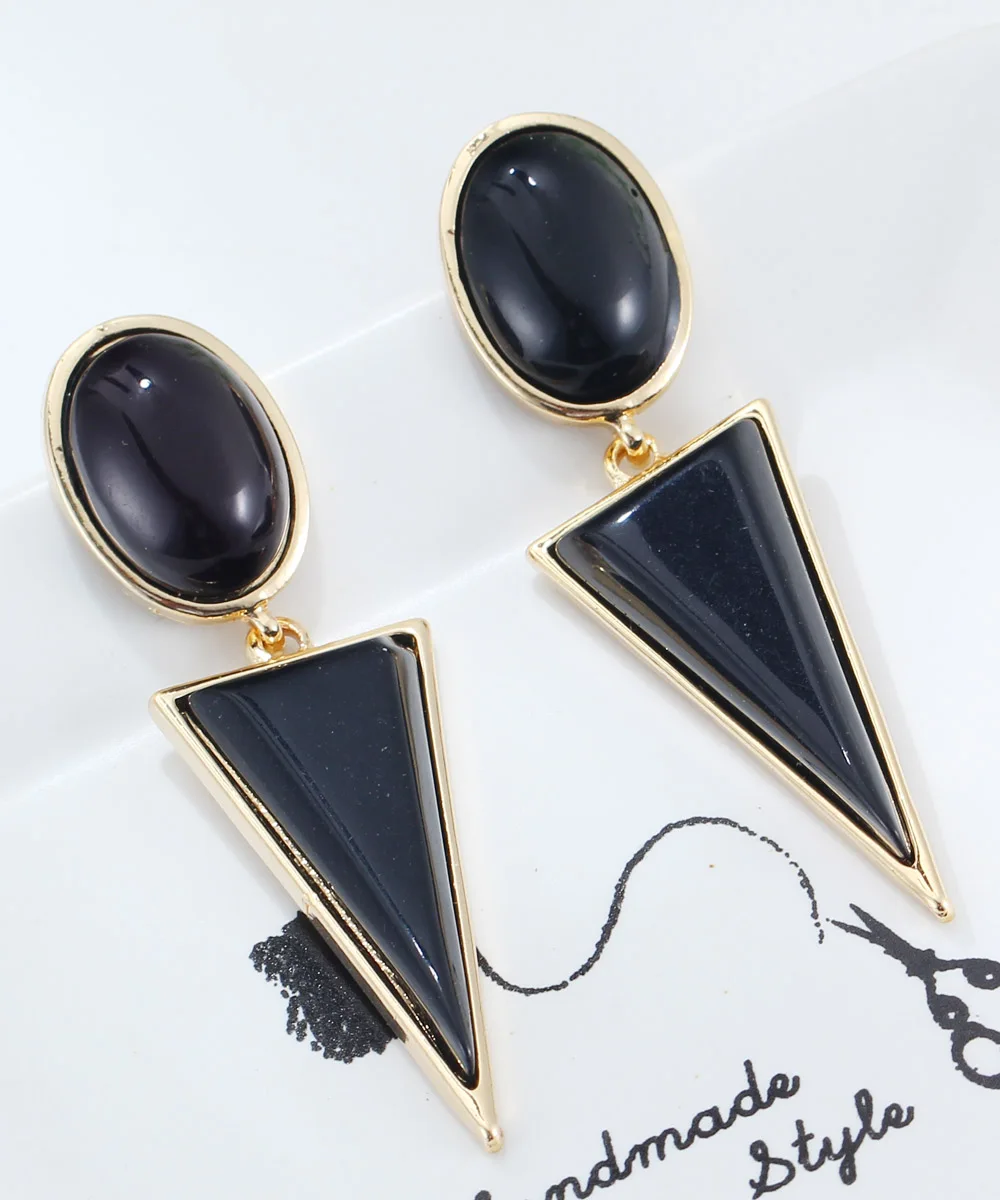 Ювелирные изделия YaYi новый черный стеклянные стразы серьги в виде капель с