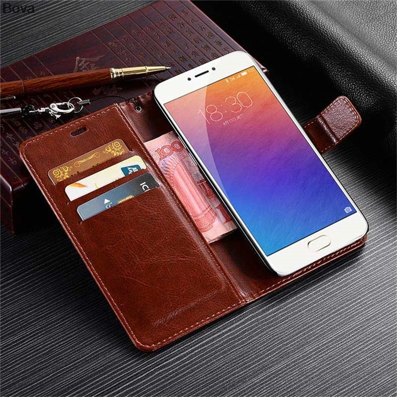 С отделением для карт чехол MEIZU Pro 6 телефона из искусственной кожи бумажник с