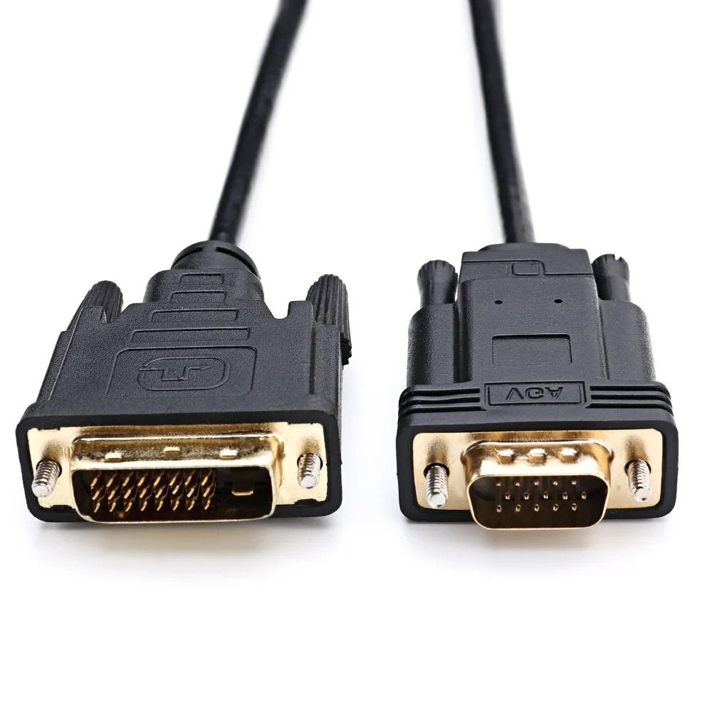 LBSC DVI 24 + 5 В VGA Мужской и мужской цифровой видео кабель позолоченная поддержка 1080P