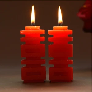 1 пара радостное красный двойное счастье бездымные свечи ликующий свадебные принадлежности романтический свадебный камеру Свеча светильник в течение 48 часов