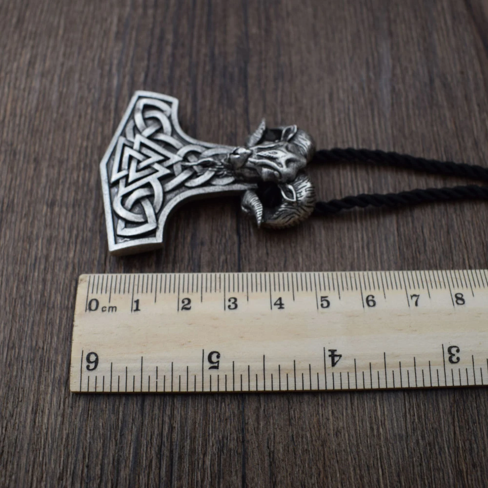 thor hammer Nodic Vikings кулон с рунами ожерелье mjolnir Viking Valknut Амулет ожерелье талисман санлан