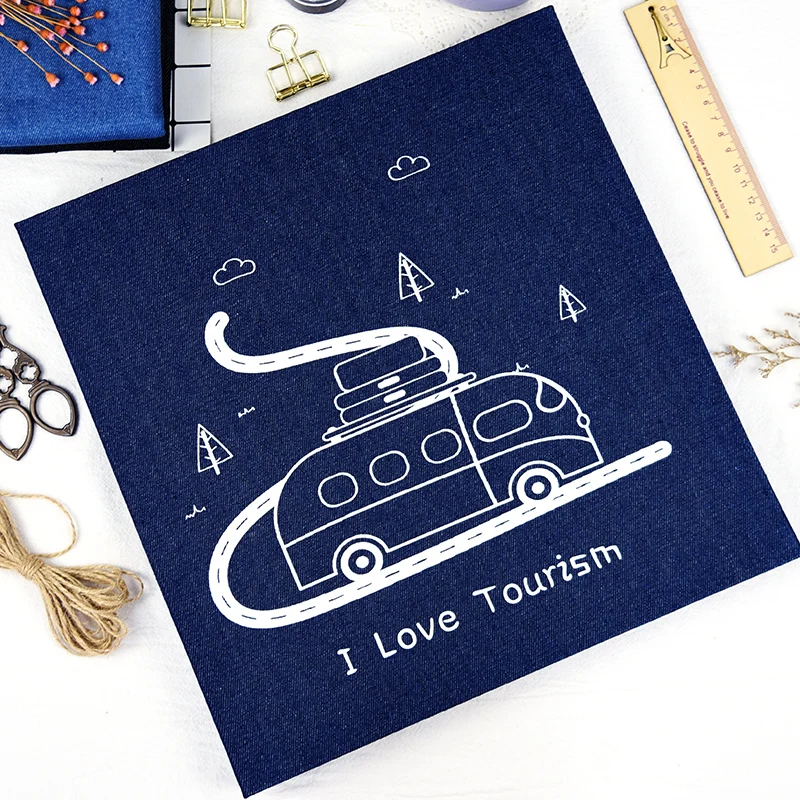 Personality Cowboy cover black sheets photo album DIY Manual Record Book Paste Baby Family Album Couple Memorial | Дом и сад
