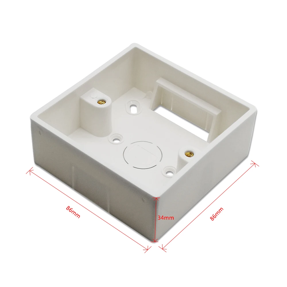 

86*86mm Wall Mounted Junction Box for Curtain Blind Switch White Color Installation Box for QCSMART WiFi Curtain Switch