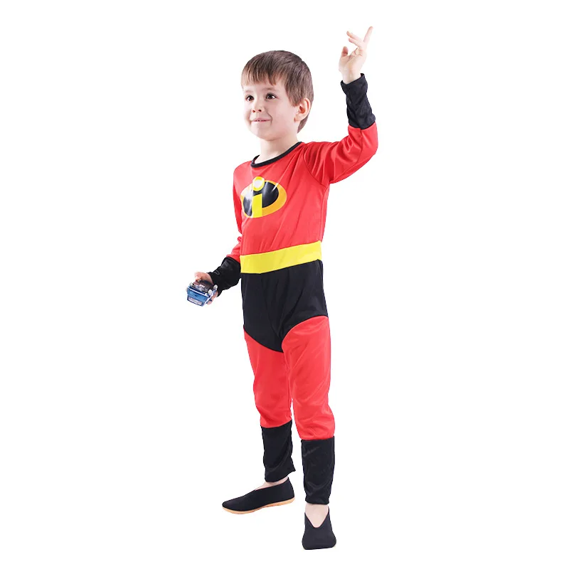 Cosplay Mr. Incredible 2 Dash Parr jumpsuit Incredibles boys Kids hero bodysuit mask set 2019 Halloween Carnival child Costume |